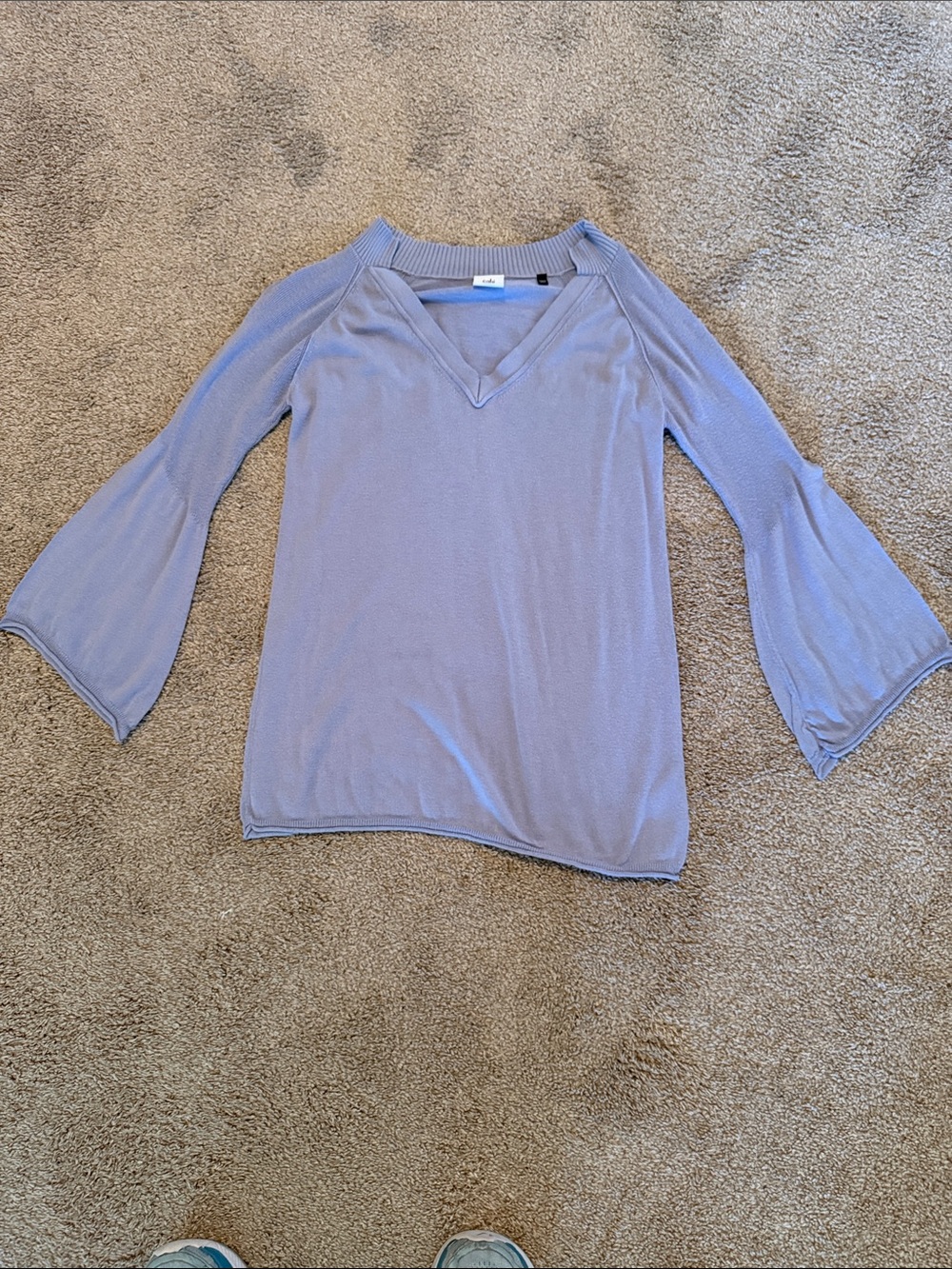 CAbi Lavender V-Neck Bell Sleeve Tunic